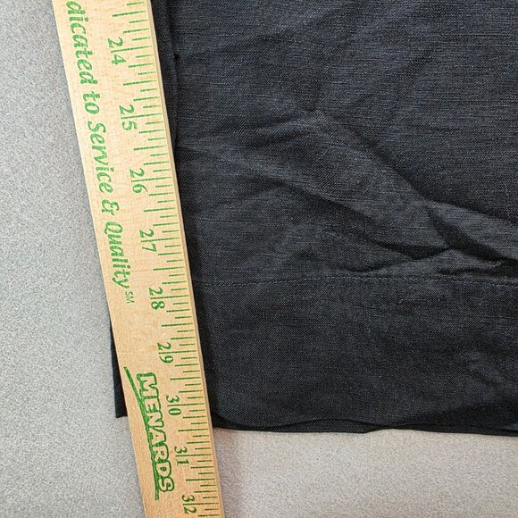 Evereve Sophia Linen Pants Wide Leg High Rise 4-pocket Beachy Boho Black sz Md - Picture 8 of 9